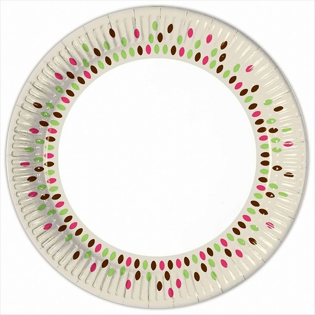 10 x Herbstfarben Pappteller - Groß 23cm Produktbild 