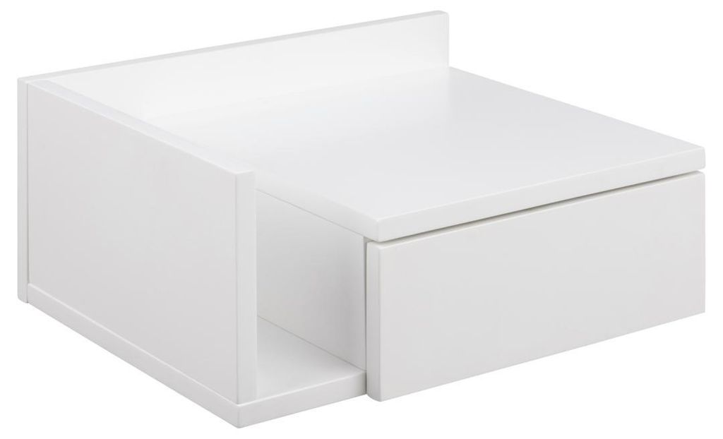 Actona Ashlan, Noční stolek, Bílá, 1 zásuvka/zásuvek, MDF, Obrázek produktu 