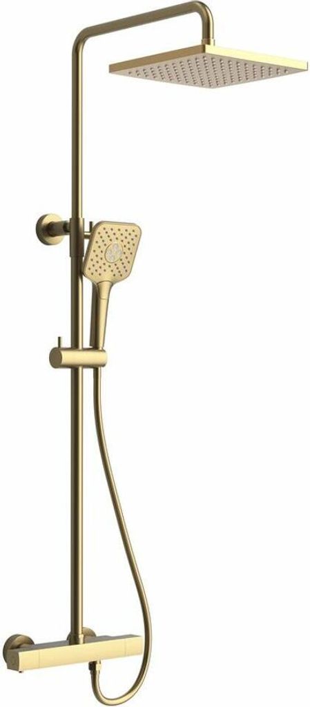 DAKAR Duschsäule mit Thermostat-Armatur, Gold matt