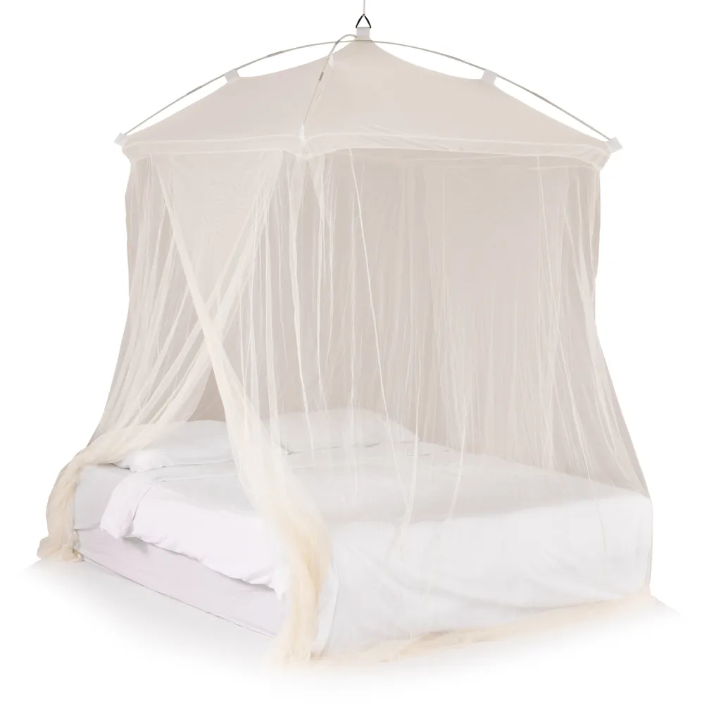 Moustiquaire de lit 2 personnes Deconet XL Ecru cadre 150cm