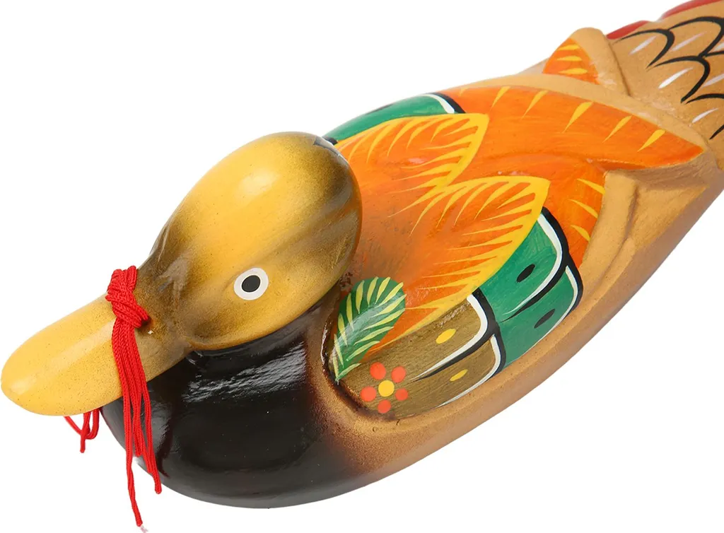 Statuettes Canards Mandarins de Mariage en Bois Peint Imperméable x2 - 3