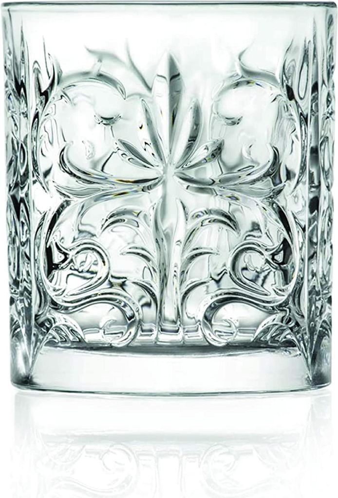 RCR Cristalleria Italiana Spa Tattoo-Linie | Modernes Glas Wassergläser 6er Set 34 cl Kristallgläser