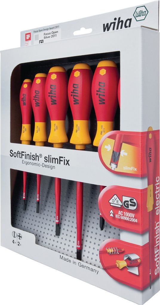 Schraubendrehersatz 3201 K6 6-tlg.Schlitz/PH slim fix VDE Produktbild 8