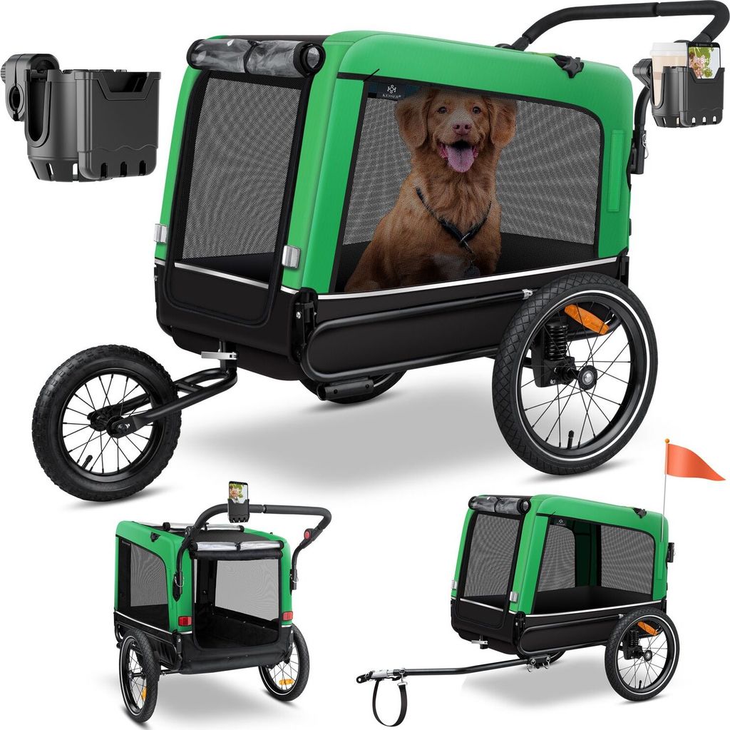 KESSER® Hundeanhänger Boxer 3-in-1 Hundebuggy & Jogger Produktbild 