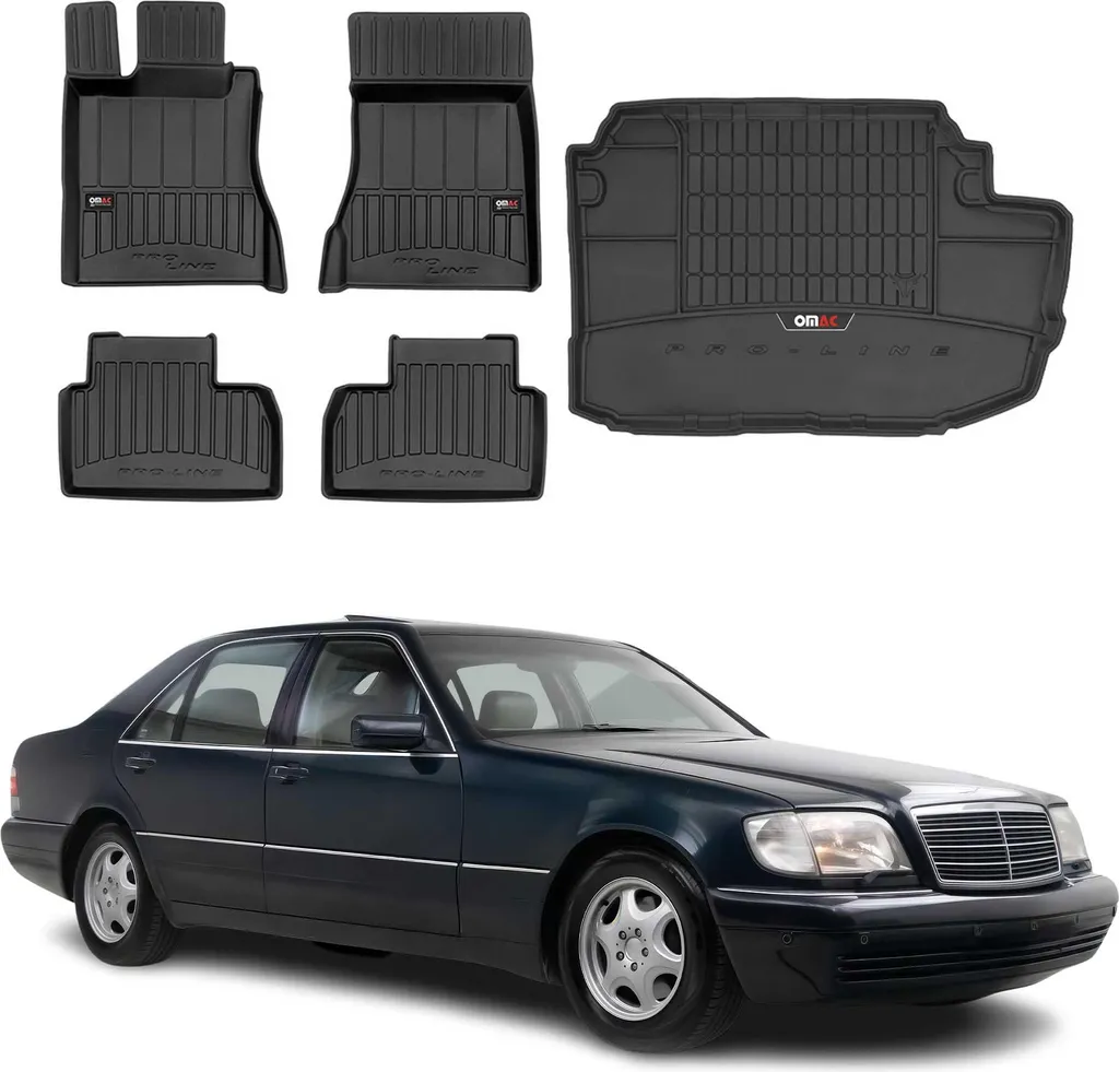 Set Protezione Interni OMAC Mercedes W220: Tappetini e Vasca Baule