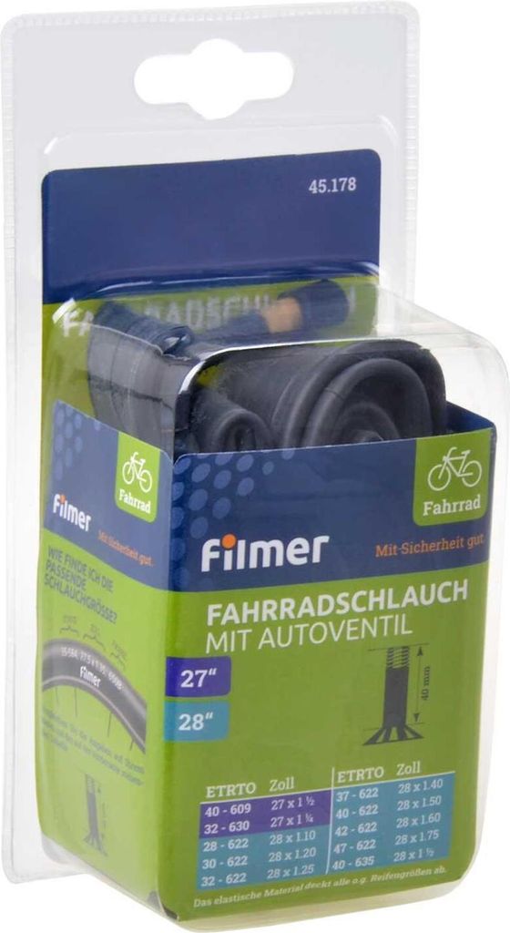 Filmer 45.178 Fahrradschlauch 27/28" Universal 40-609/40-635 Autoventil