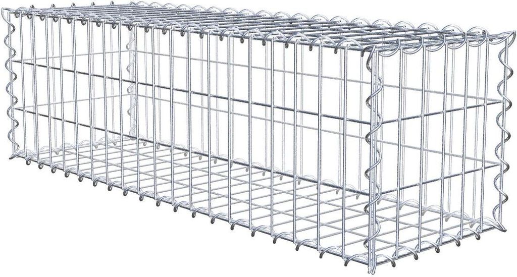 Gabione 100 cm x 30 cm x 30 cm (L x H x T), Maschenweite 5 cm x 10 cm, Spirale