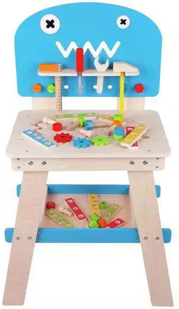 Établi de jeu bois favorisant la motricité fine et créativité Chad Valley