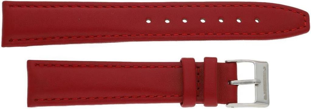 Ritter Uhrband dunkelrot Büffelkalbsleder 20 mm matt silberfarben BK-04