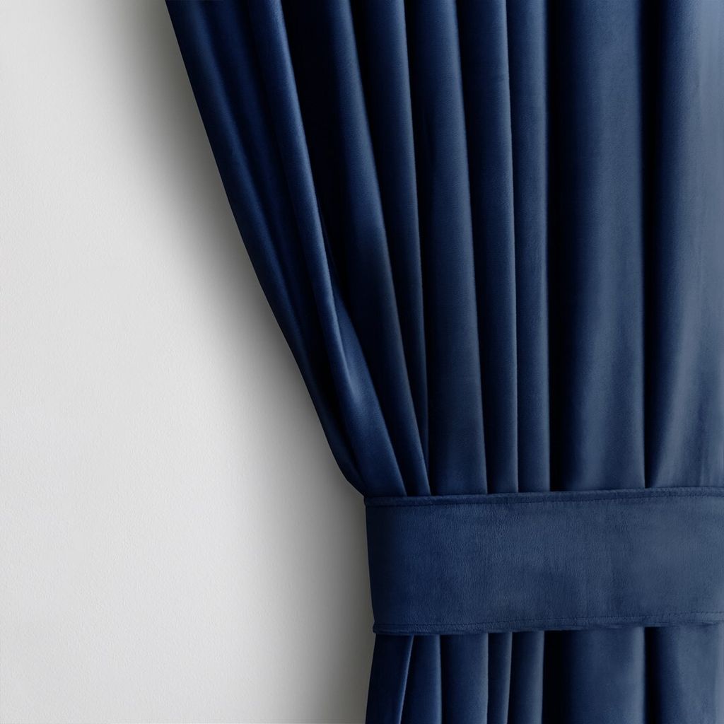 Gardine Kräuselband 140x245 cm Vorhang Indigo Verdunkelnd Produktbild 