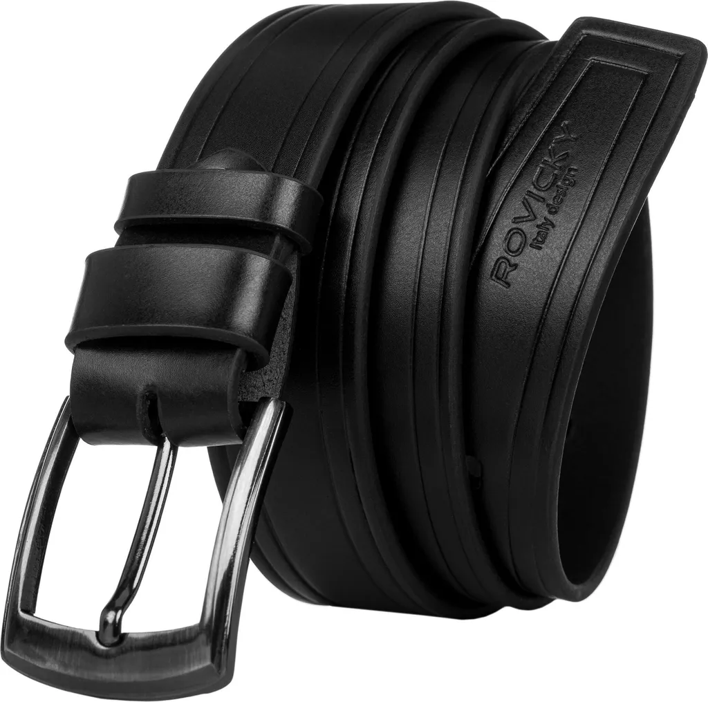 Rovicky Cintura Uomo 90 cm in Pelle Martellata - Design Essenziale
