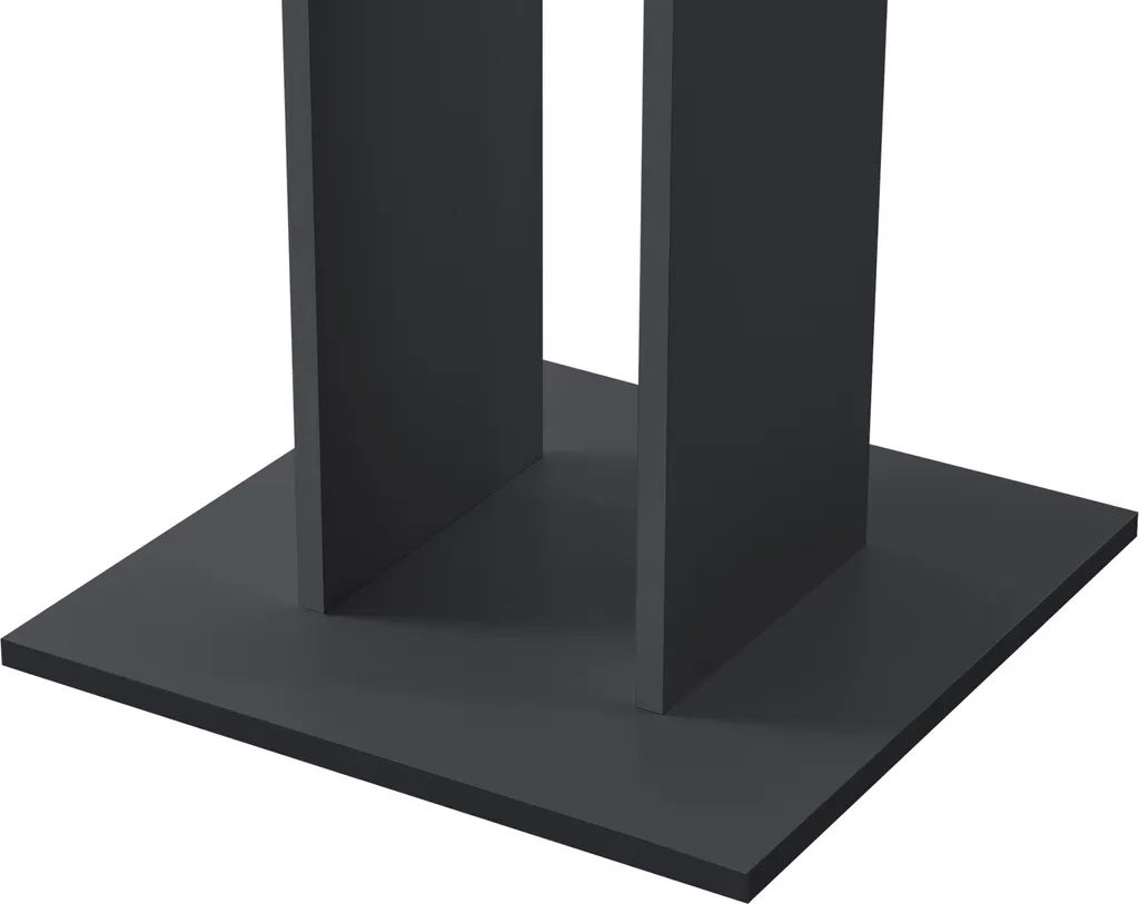 Table gain de place grise pour studio 65 cm à colonne centrale stable
