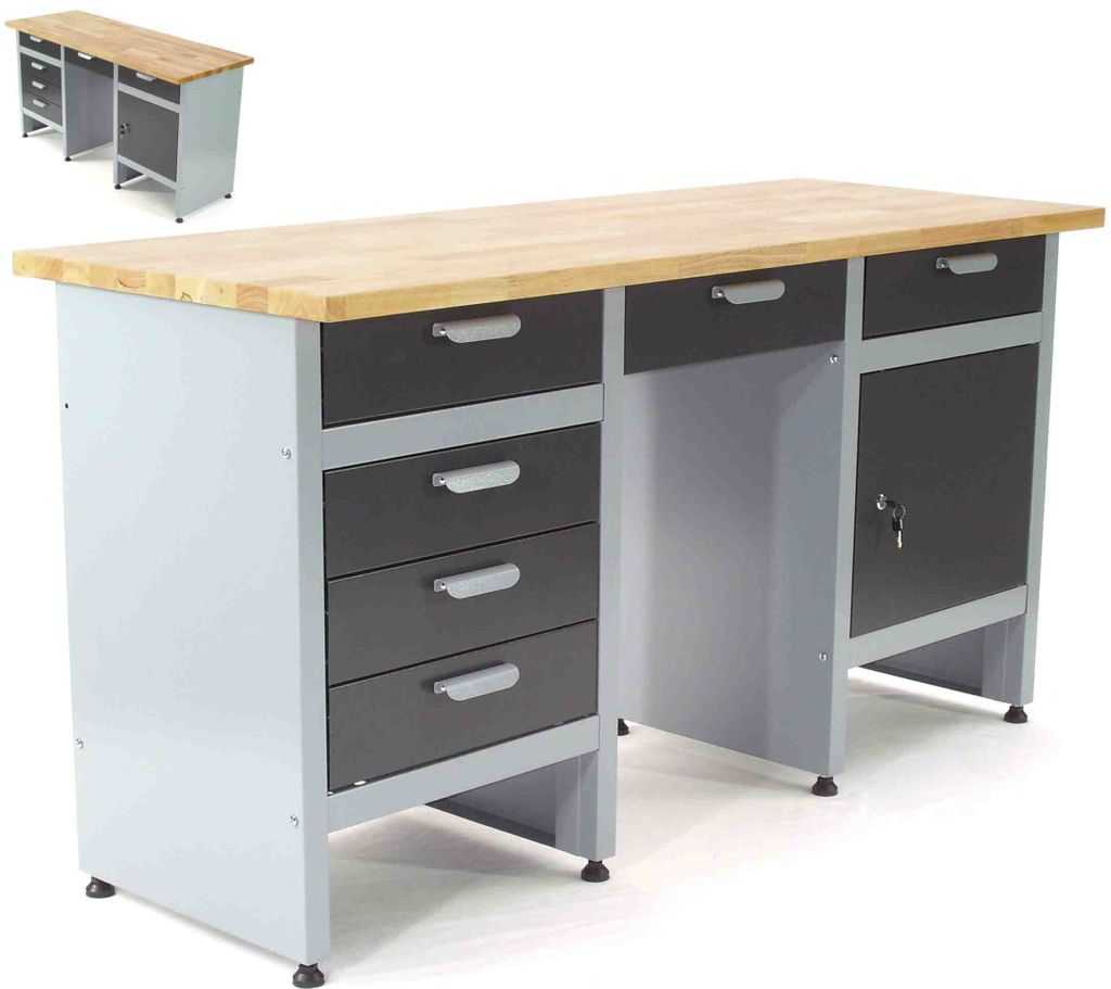 Werkbank Werktisch 6 Schubladen Montagewerkbank Schubladenschrank Werkzeug 06276