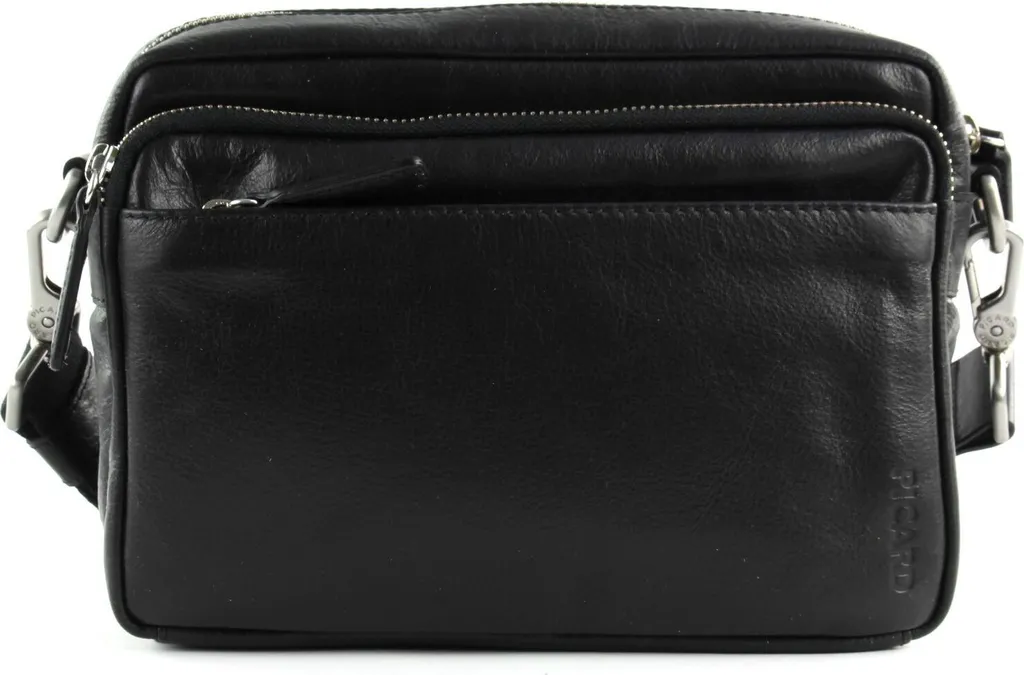 Sac bandoulière PICARD Buddy cuir noir avec bandoulière amovible polyvalent