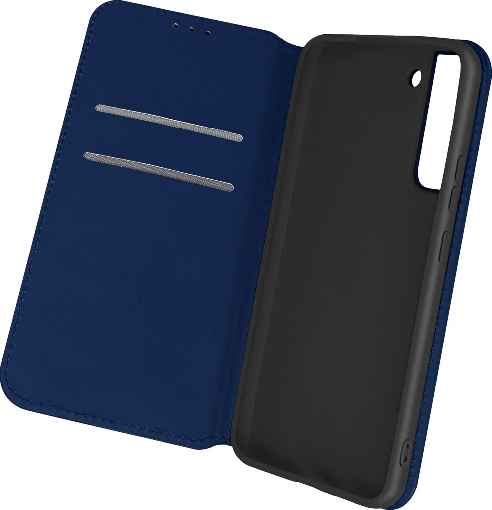 Avizar Cover Samsung Galaxy S22 Blu - Custodia Flip Ecopelle Classic