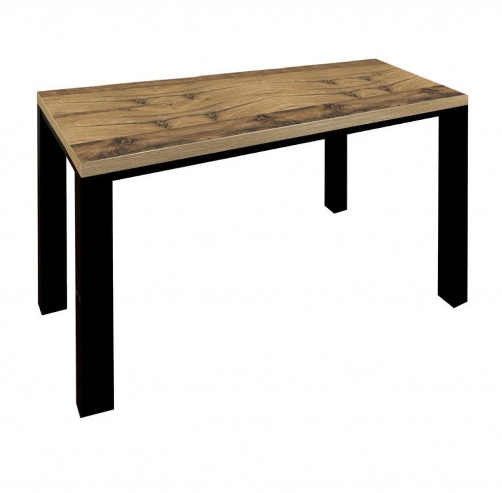 Esszimmertisch Esstisch 140x90 Platte Plankeneiche Gestell schwarz