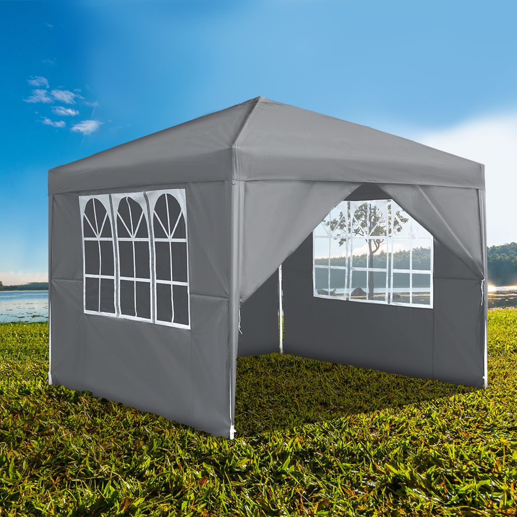 LZQ 3x3m Faltpavillon Pavillon Faltbar mit 4 Seitenwänden, Produktbild 11