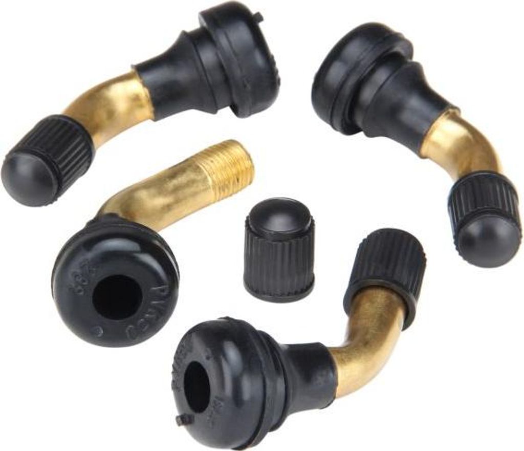 4x 90° Winkelventil Reifenventil Snap-in für Roller Moped Produktbild 