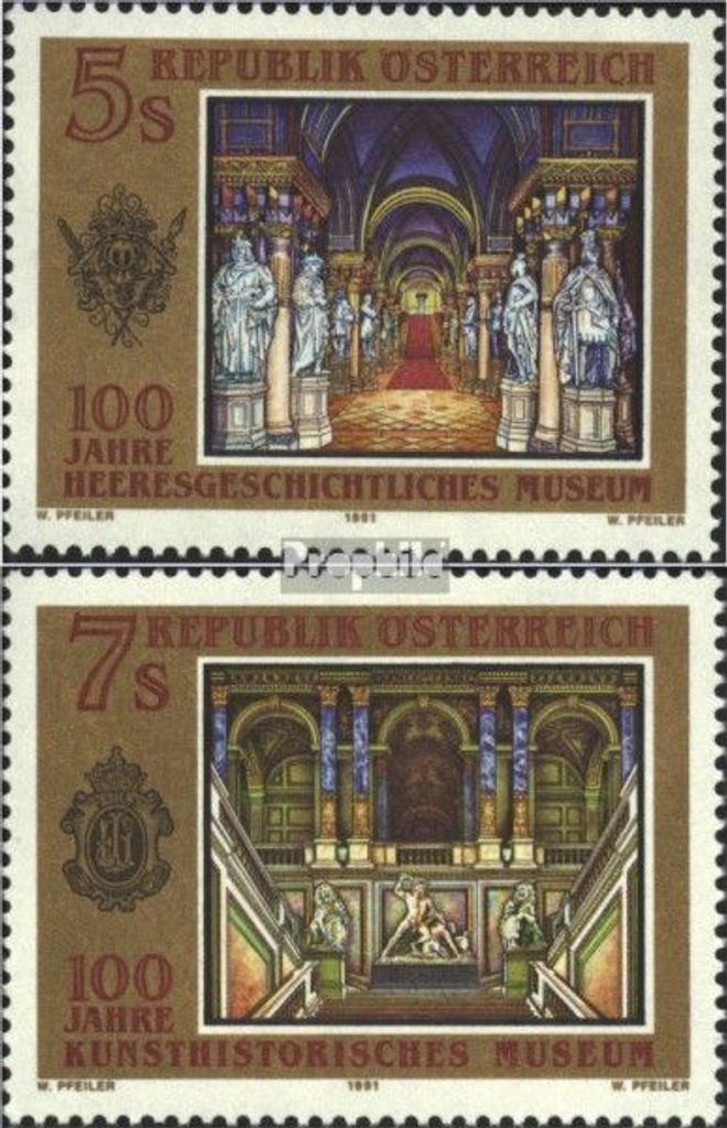 Briefmarken Österreich 1991 Mi 2028-2029 (kompl.Ausgabe) postfrisch Museen
