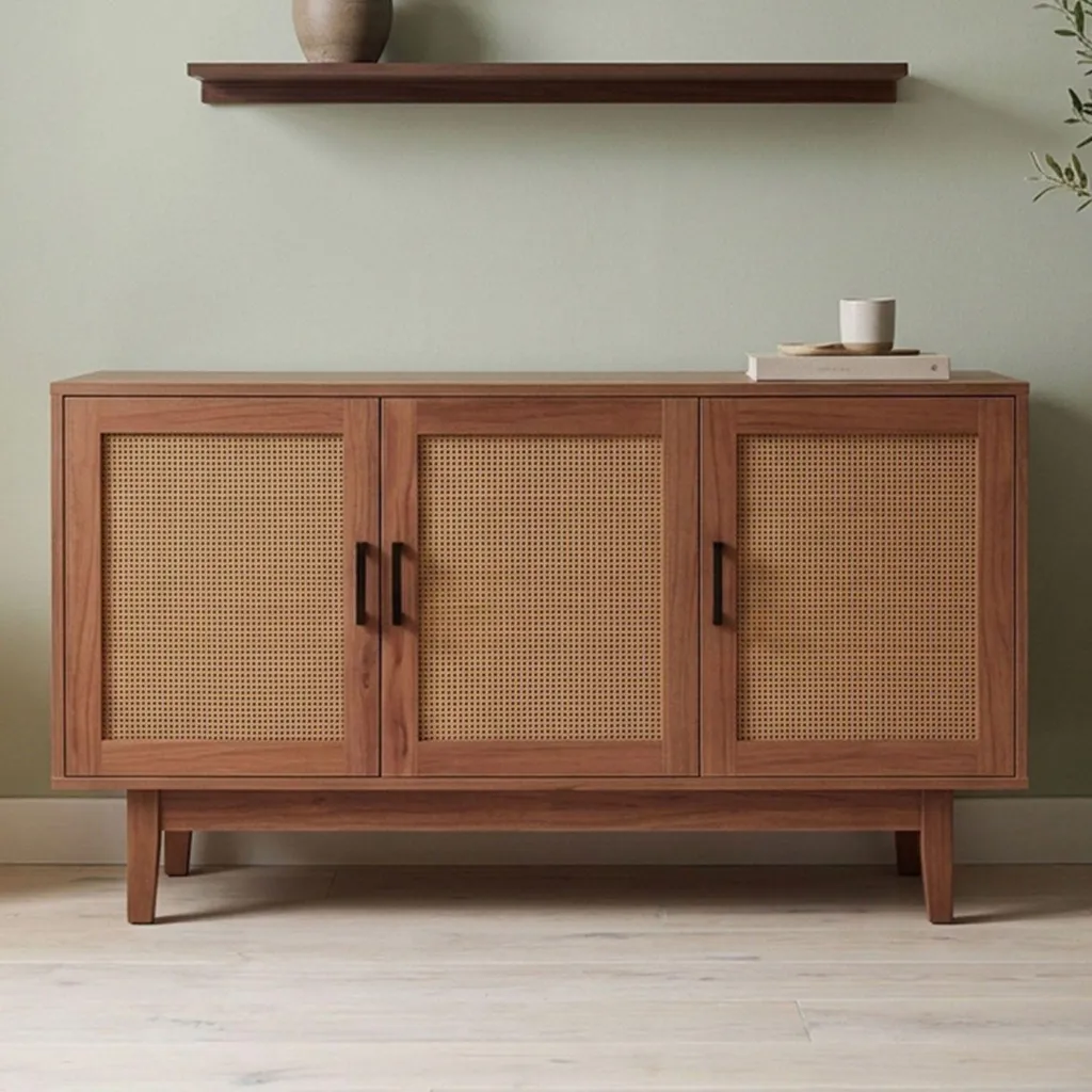 Buffet Poetis L113cm : gagnez de la place avec élégance en rotin