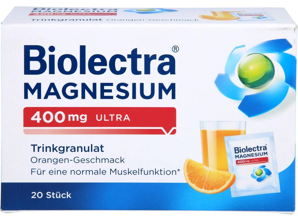 Biolectra Magnesium 400 mg ultra orange Trinkgranulat, 20 Produktbild 