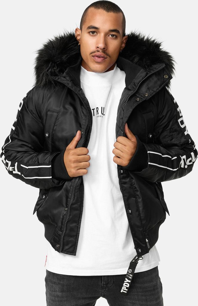 Jonathan Herren Steppjacke hochschließender Kragen Schwarz XXL