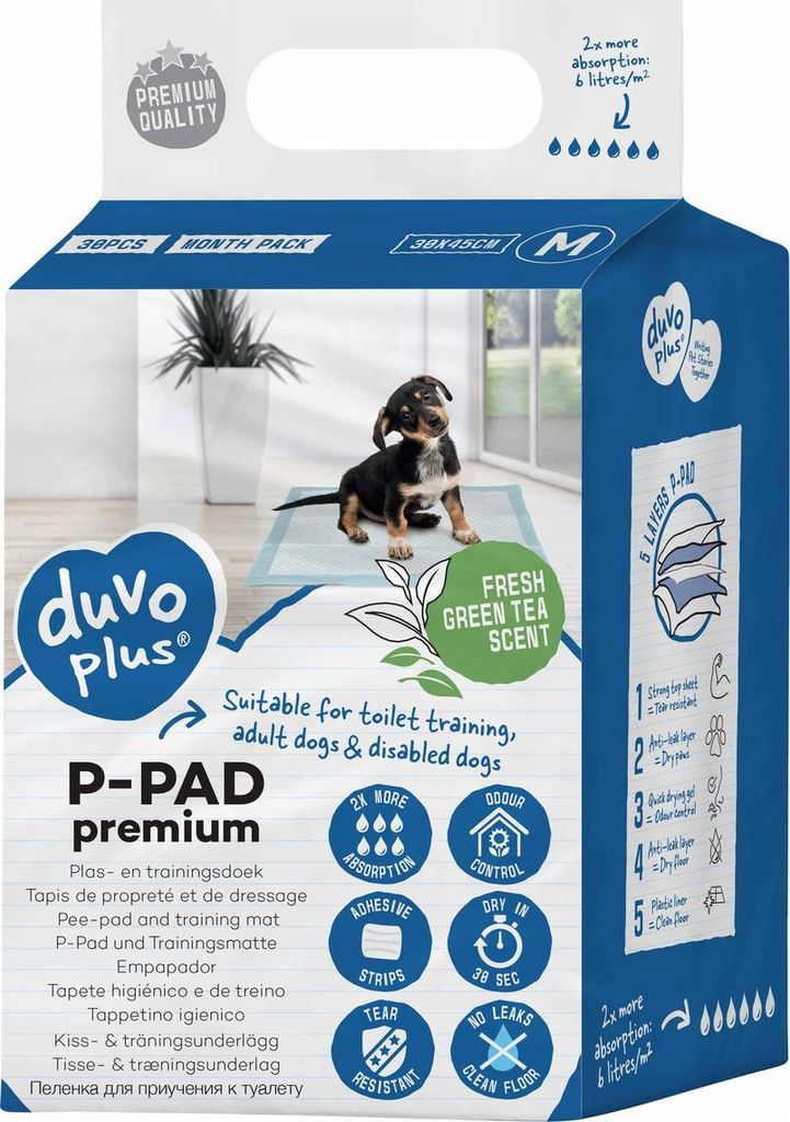 Duvo+ Welpenunterlage P-Pad Premium Grüntee-Duft