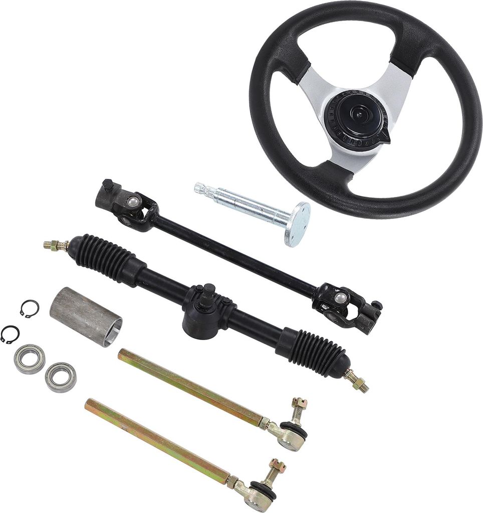 GO Kart Lenkradbaugruppe Set einstellbar 300 mm/11,8 Zoll Durchmesser für 150cc -25ccm Motoren