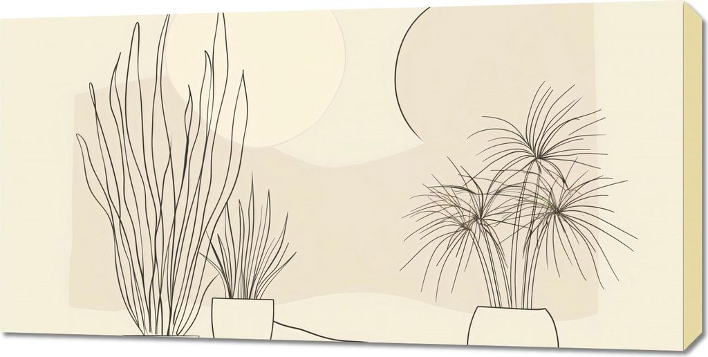 Bild 100x50cm Pflanzenwelt in Pastell