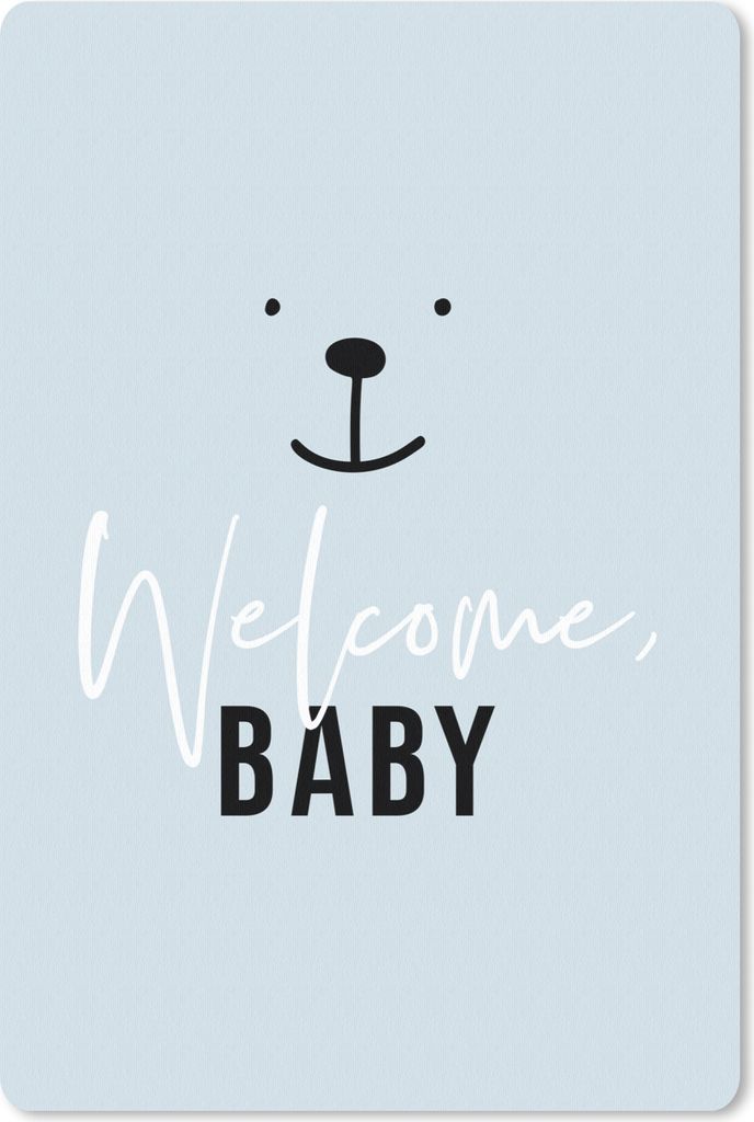 MuchoWow Mauspad Mousepad Zitate - Willkommen Baby - Baby - Sprichwörter - Kinder - Kinder 18x27 cm - Mousepads - Maus Mat - Pad - Mausunterlage