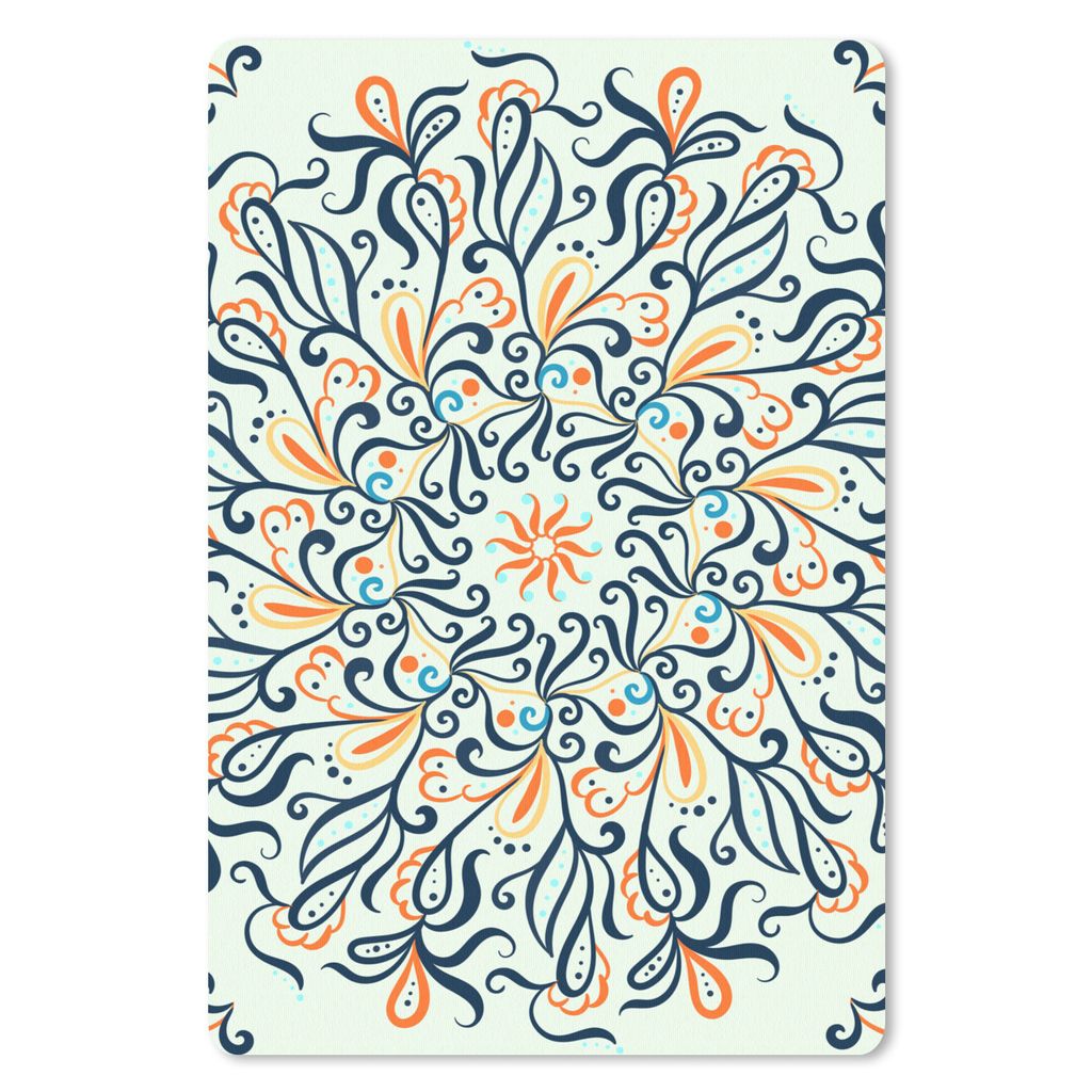 MuchoWow Mauspad Mousepad Mandala - Linie - Muster 18x27 cm - Mousepads - Maus Mat - Pad - Mausunterlage