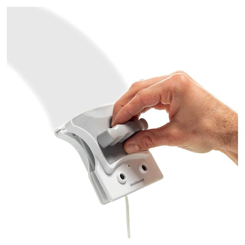 Magnetischer Fensterreiniger Magly, Doppelseitig, Sicherheitsseil 2,5 m, Geeignet für Doppelverglasung 3-8 mm, Weiß, Standard, Kunststoff