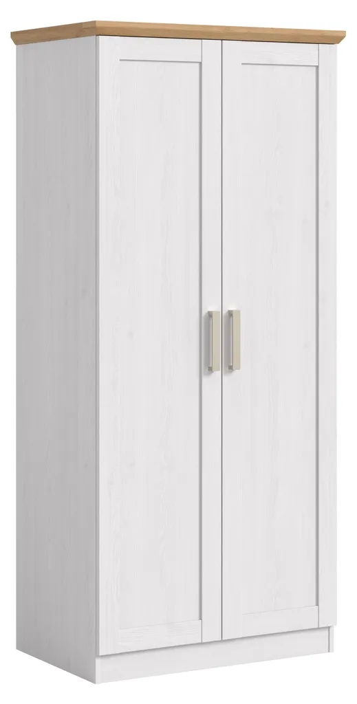 Armoire Florenz 2 portes avec décor pin sibérien - Finition premium
