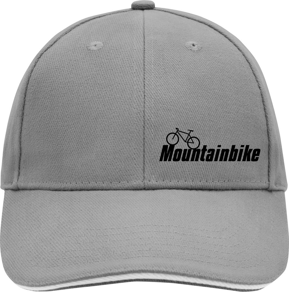 Huuraa Cappy Mütze Mountain Bike Fahrrad Dark Grey/White Baumwolle 6-Panel Kappe Geschenkidee