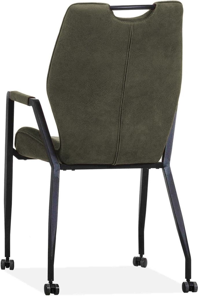 Stuhl Olympic mit Rollen – Moosgrün – 2er-Set Produktbild 4