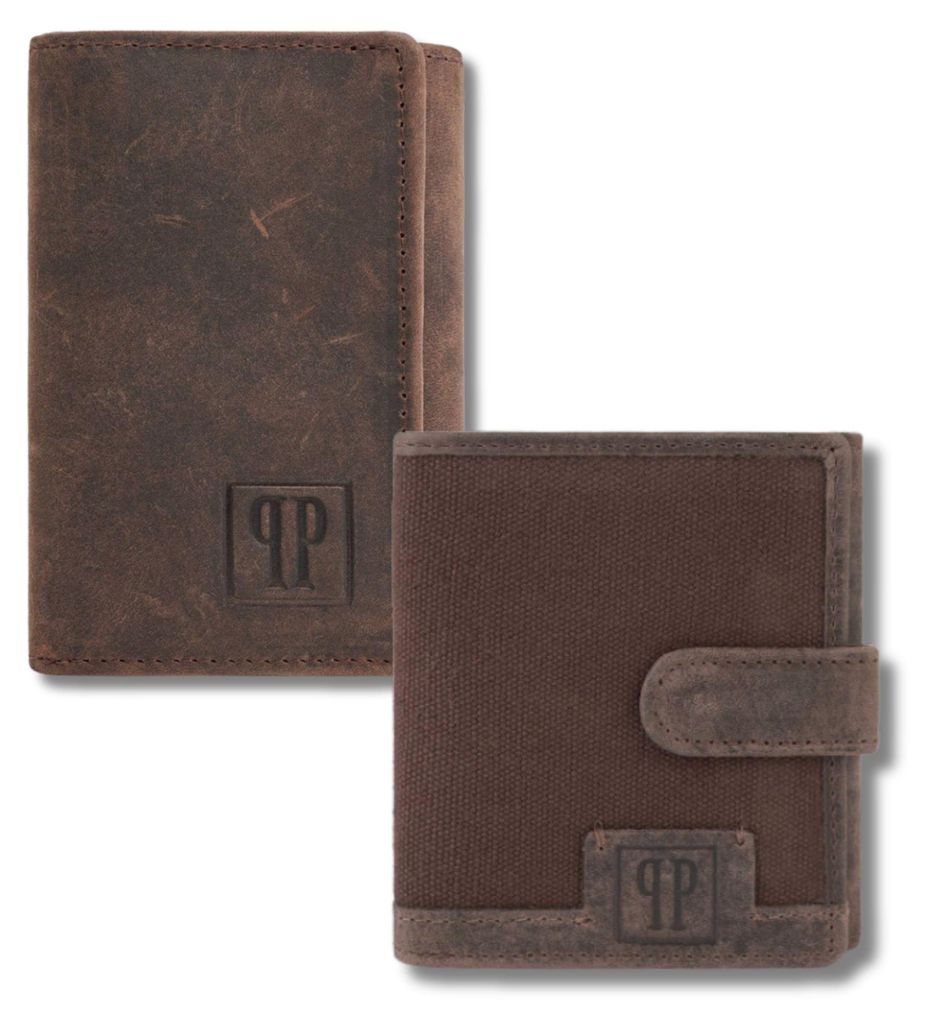 Herrengeldbörse T-04-BR Schlüsseletui aus Leder T-49-BR Paolo Peruzzi Geschenkset ZUP-126