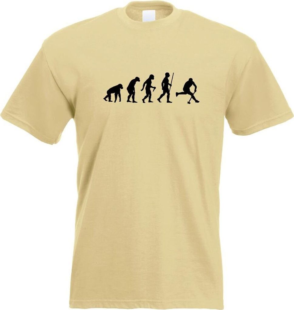 Kiwistar - T-Shirt - Khaki - Hockey Ball Evolution Motiv Bedruckt Funshirt Design Print - mit Motiv Bedruckt - Funshirt Design - Sport - Freizeit -...
