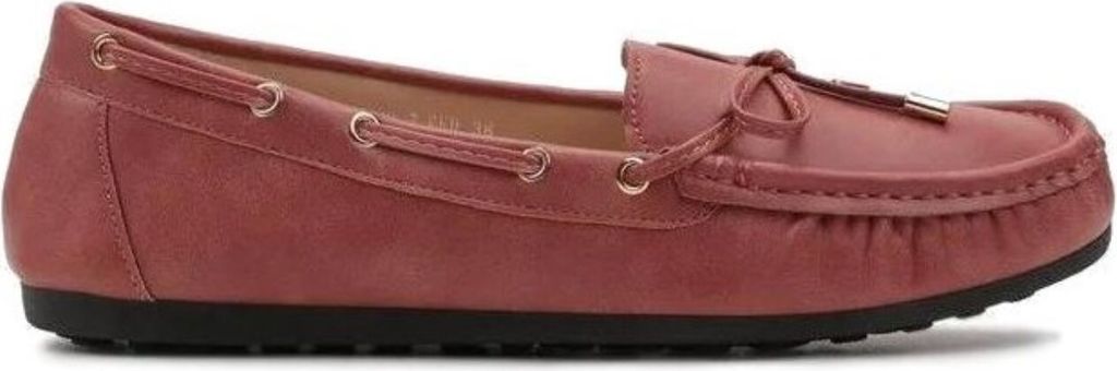 Damen Slip On Mokassins Freizeit Ballerina Kunstleder Loafer Pavia Rot Gr.36