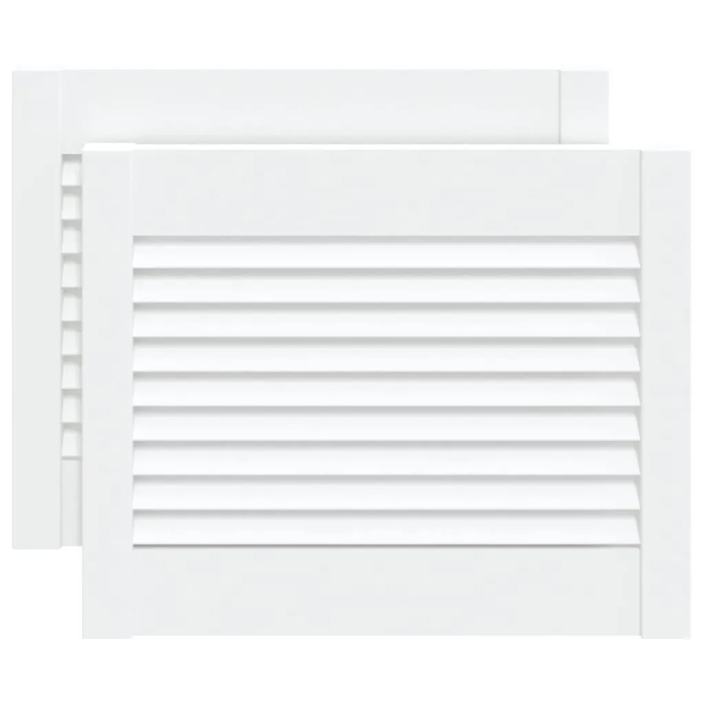 vidaXL Armadio ante a doghe design 2 pezzi bianco 39,5x49,4 cm legno massello