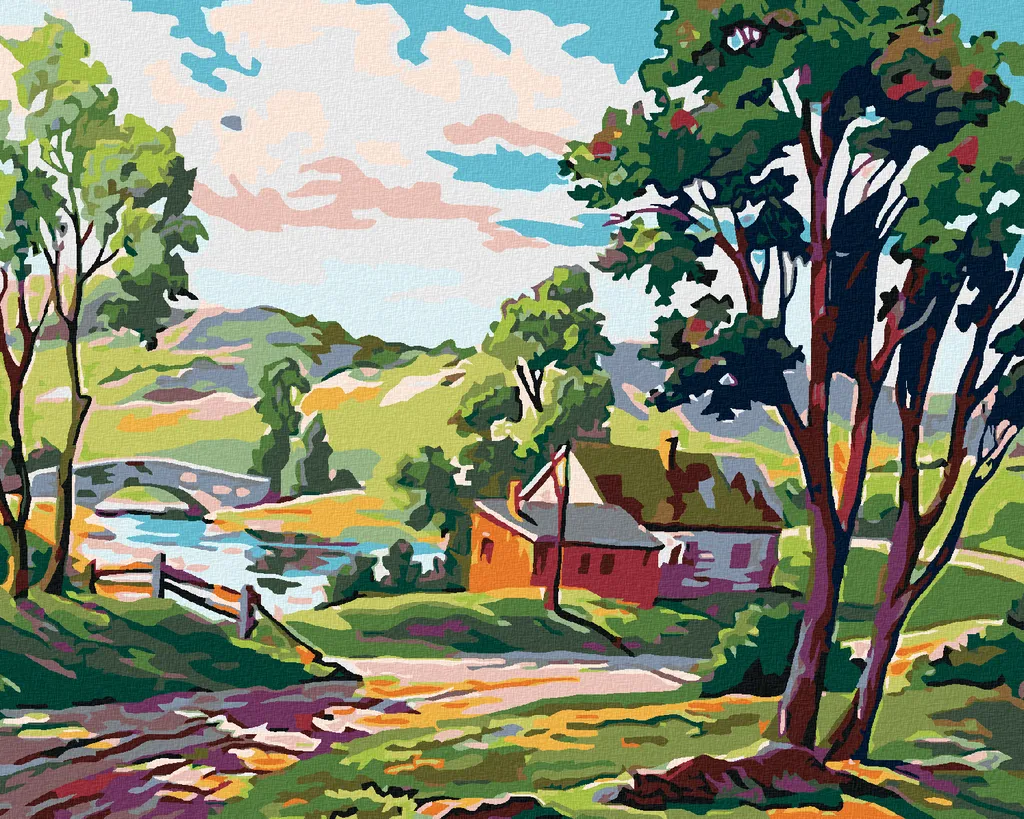 Zuty Pittura Diamanti Casale di Campagna 40x50 cm - Hobby Creativo