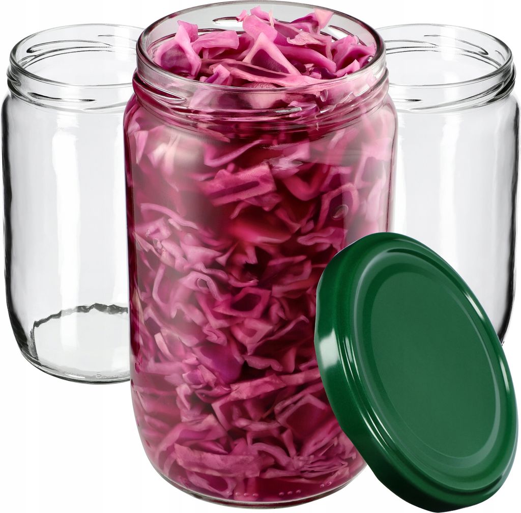 KADAX Einmachgläser mit Deckel "Niva", Marmeladengläser, Einweckgläser, 720 ml, Grün, 8 Stück