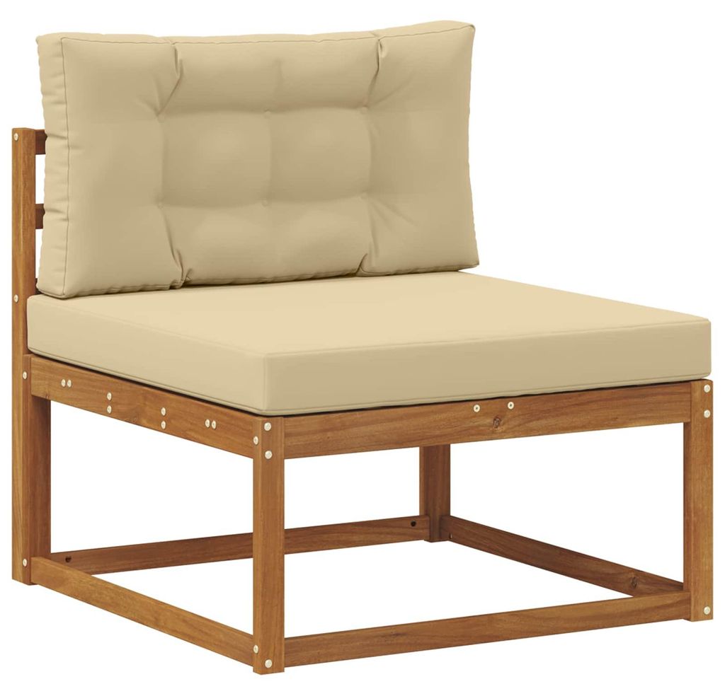vidaXL Outdoor Mittelsofa Massivholz Akazie Natur