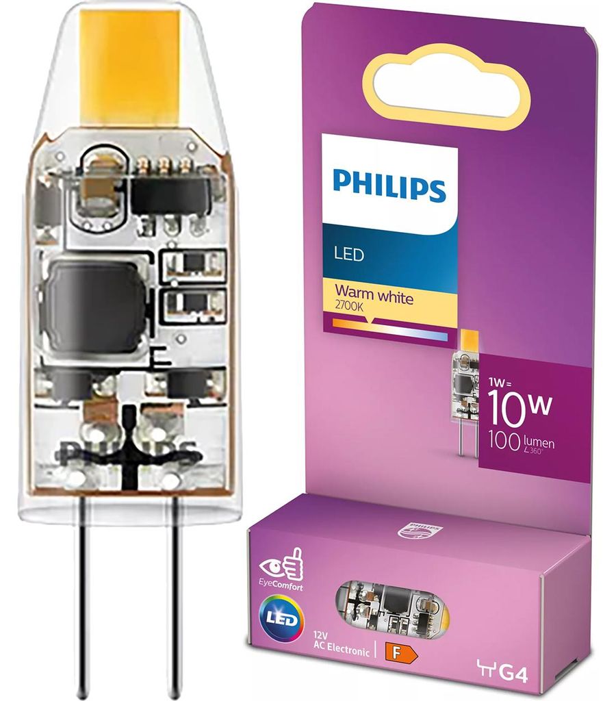 Philips Kapsułka 10 W Kapsułka G4, 1 W, 10 W, G4, 100 lm, Zdjęcie produktu 