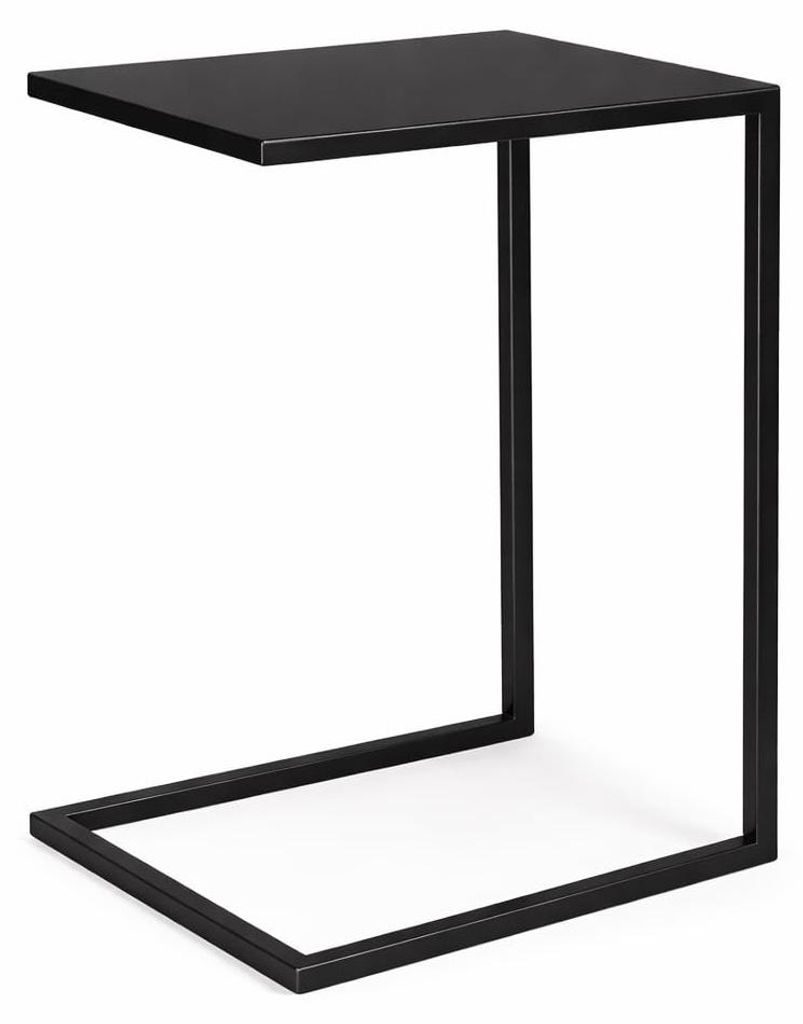 Anwicar Beistelltisch Sofatisch Laptoptisch C-Form Schwarz Produktbild 