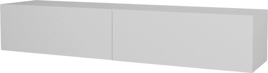 Hängendes TV Lowboard Aristo mit 2 Türen, modernes Design, Weiß Matt, 8454