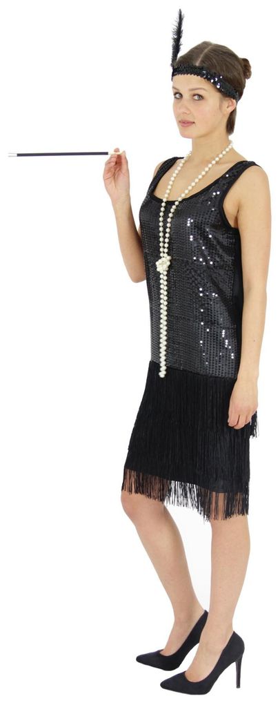 20er Jahre Damen Kleid Charleston Kostüm Mafia 20s Flapper Produktbild 