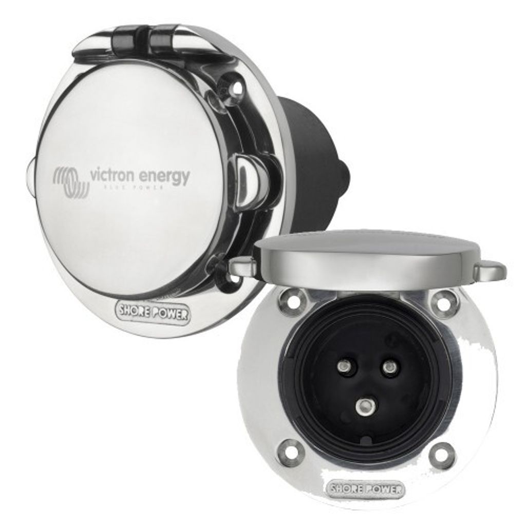 Victron Energy Steckdose Mit Abdeckung 16a Silber  Silber Produktbild 