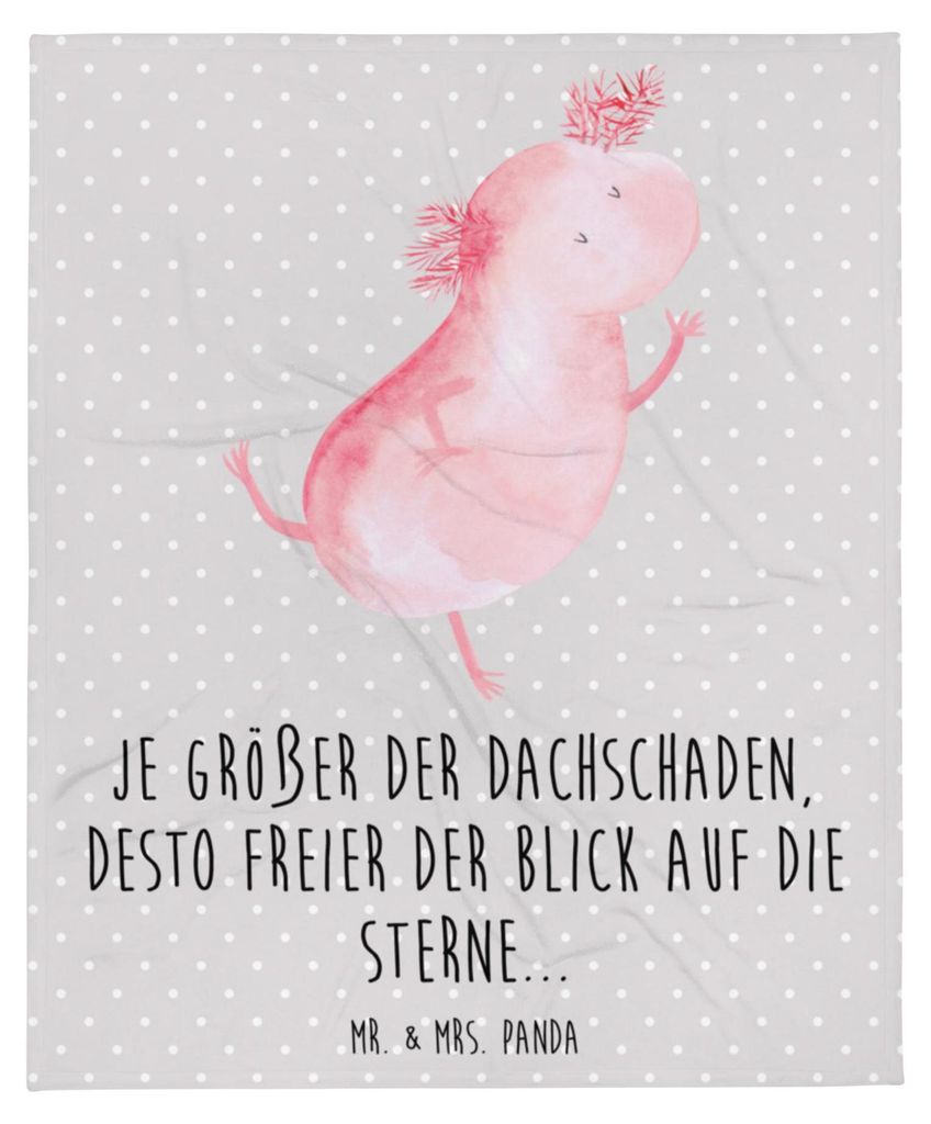 Mr. & Mrs. Panda Kuscheldecke Axolotl Tanzen - Grau Pastell Produktbild 
