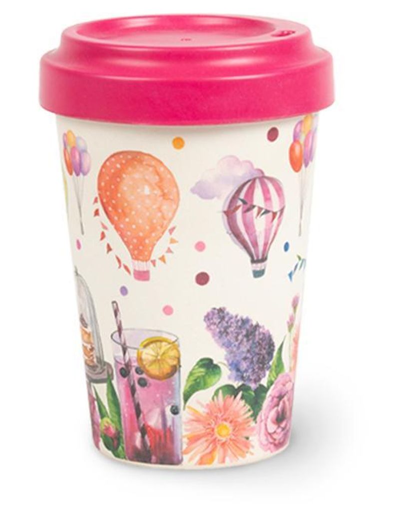 Coffee To Go Becher aus Kunststoff Sommerpicknick, 400 ml, Produktbild 