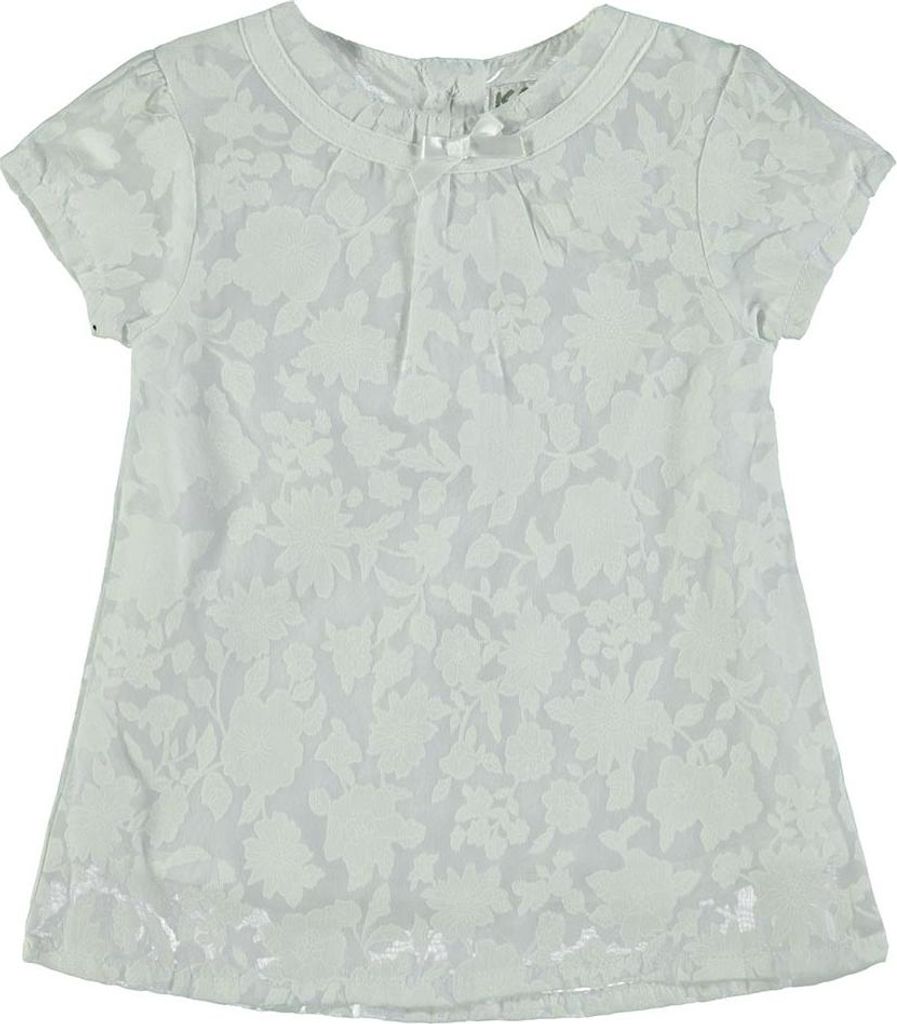 Mädchenkleid mit kurzen Ärmeln, weiß, Kanz